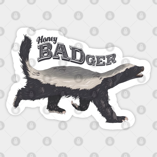 Honey Badger Sticker by O GRIMLEY